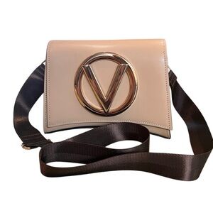 Valentino by Mario Valentino Honey Forever Leather Crossbody Bag in beige